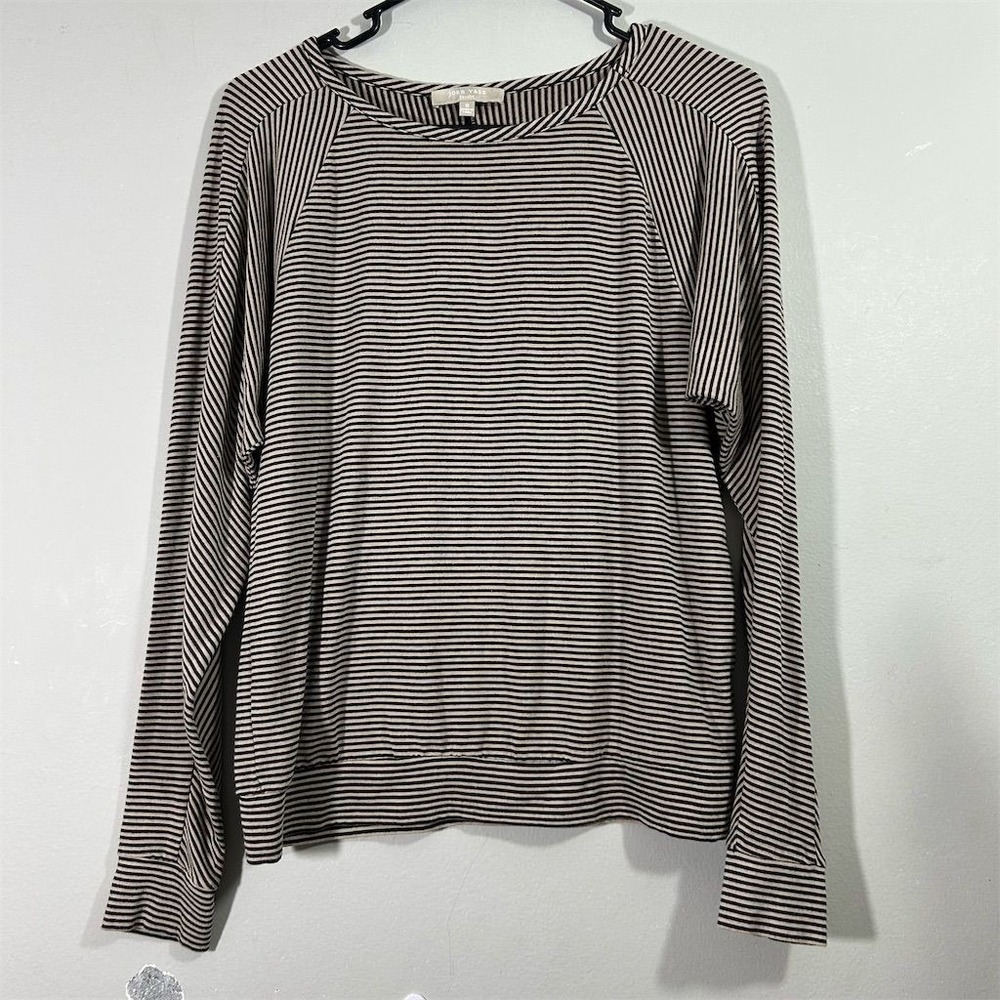 Joan Vass Studio Women's Striped‎ Long Sleeve T-Shirt Size S Multicolor